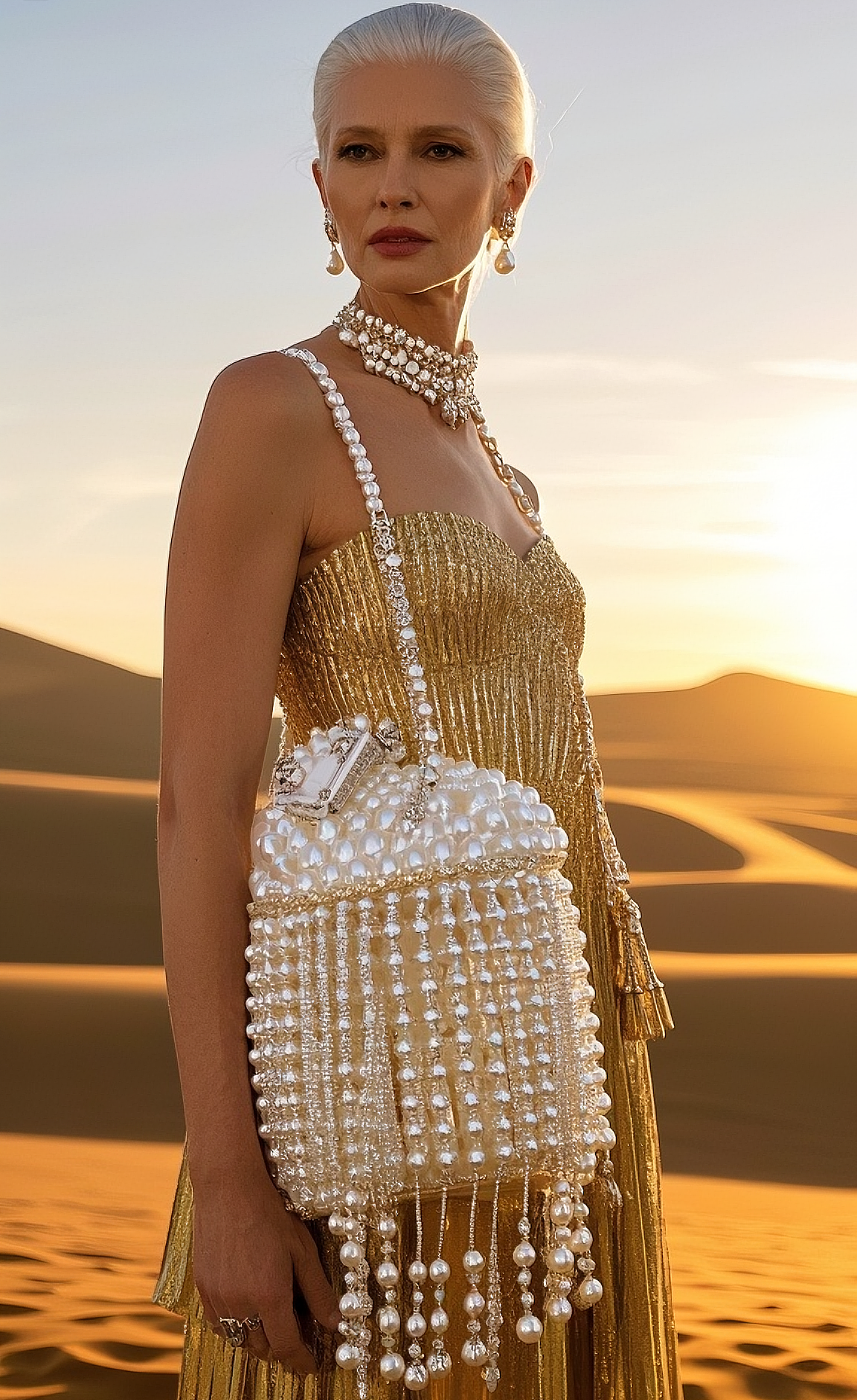 灵感说研发中心手工编织珍珠包(流苏款)