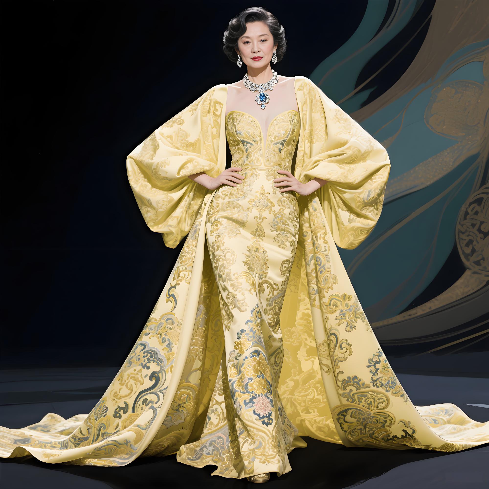 文明尸衣:云锦抽象高定礼服设计说明