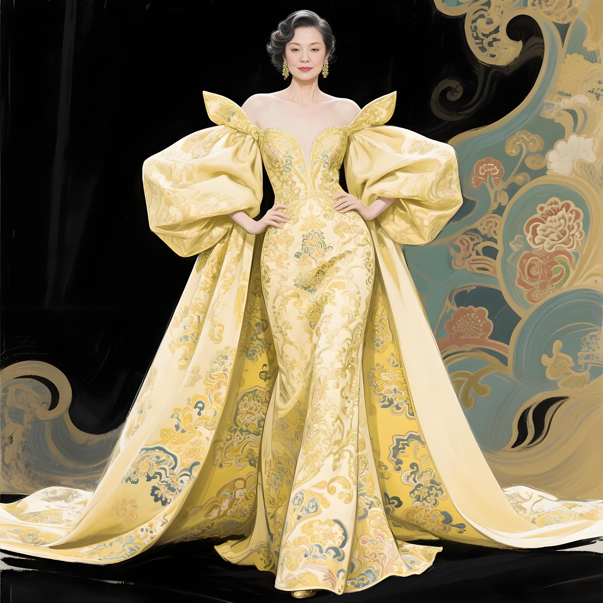 文明尸衣:云锦抽象高定礼服设计说明