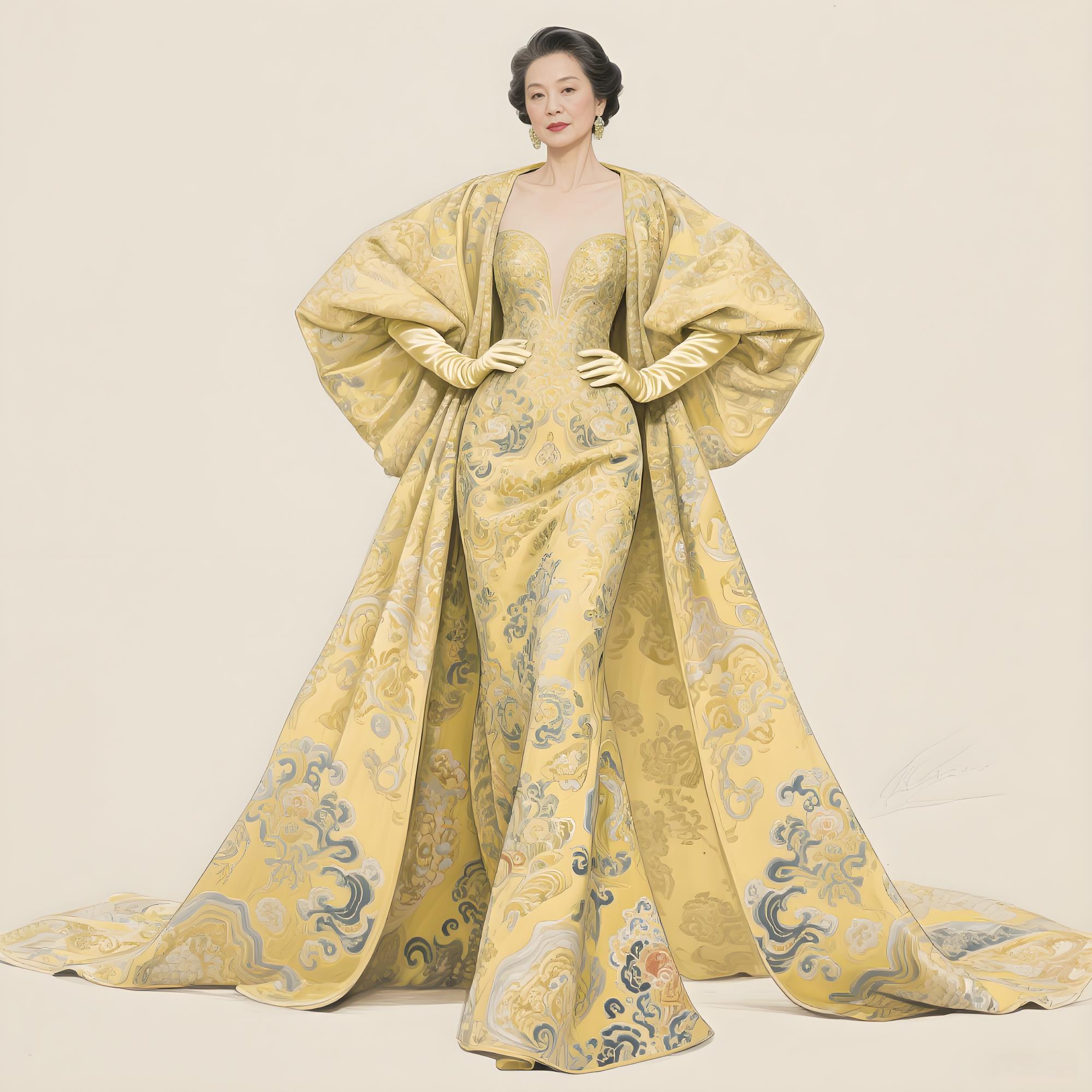 文明尸衣:云锦抽象高定礼服设计说明