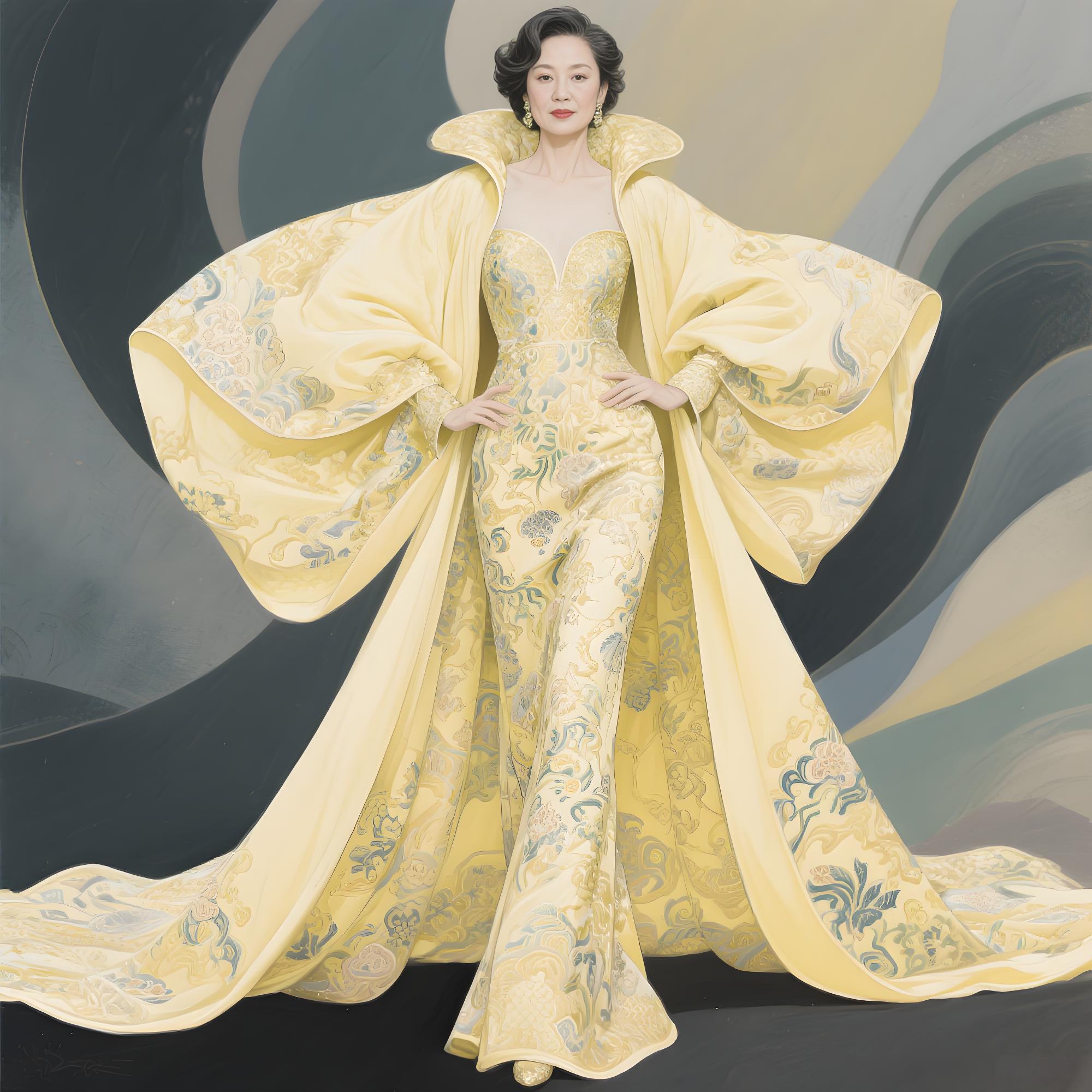 文明尸衣:云锦抽象高定礼服设计说明