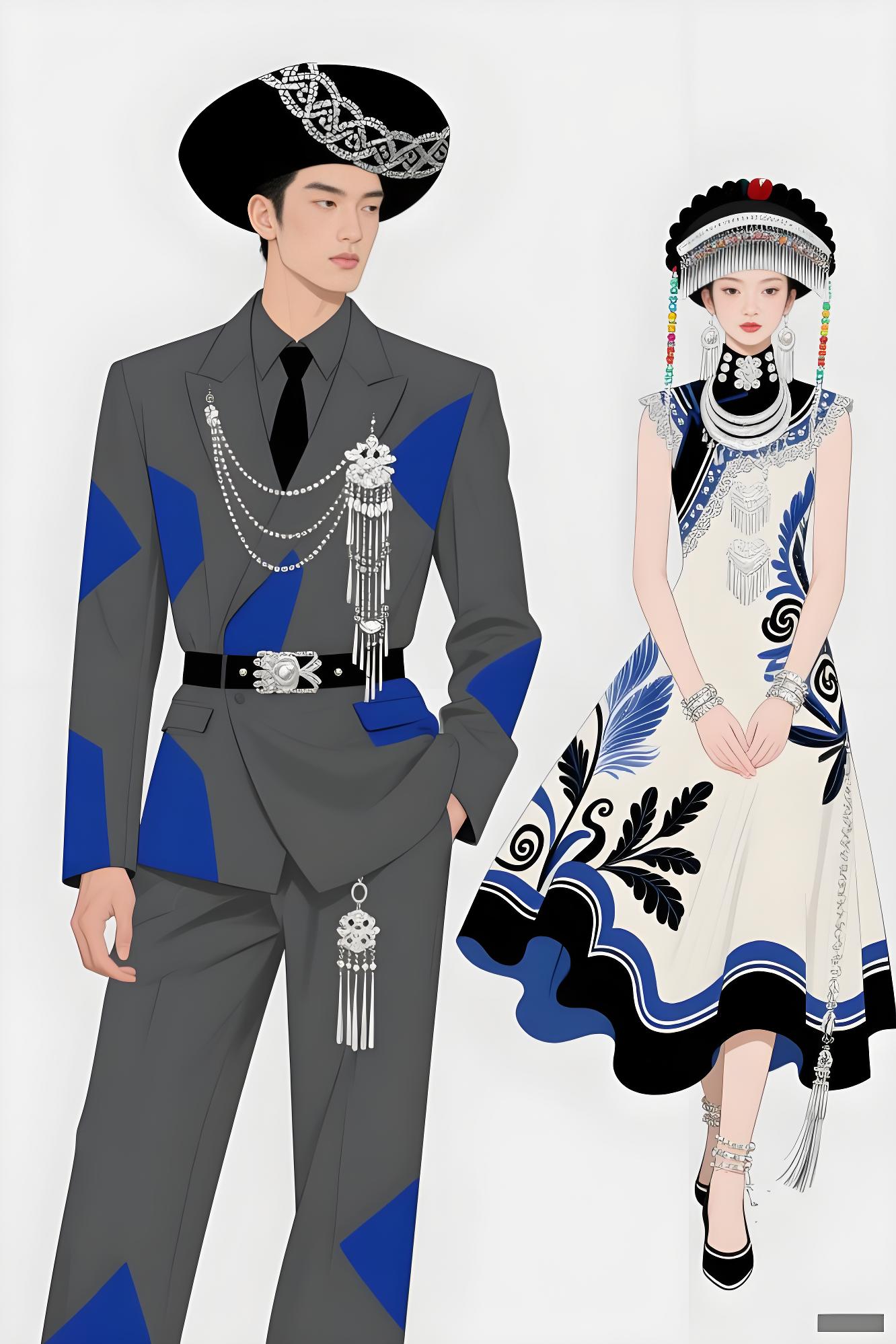 彝族宇宙观的织物叙事——高定礼服设计手稿文化解析