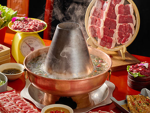 老北京铜锅涮肉美食摄影