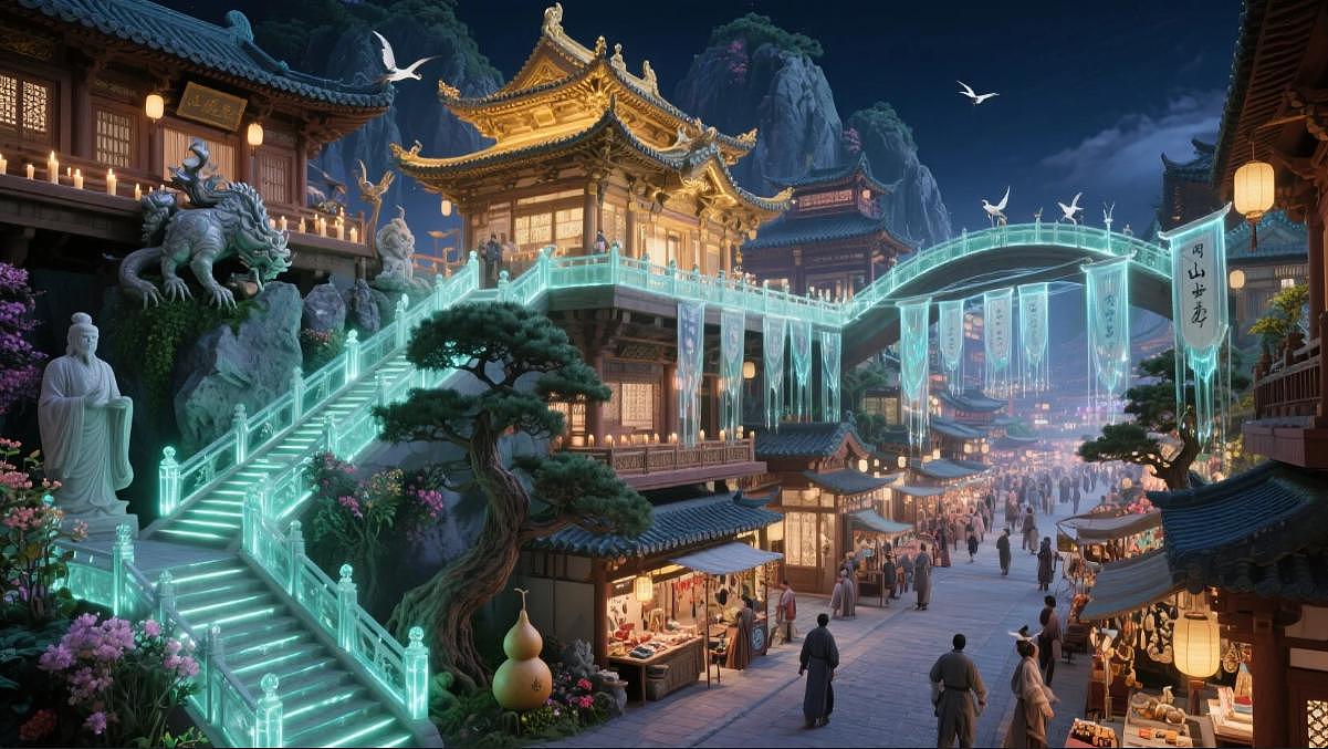 天宫仙境主题场景氛围