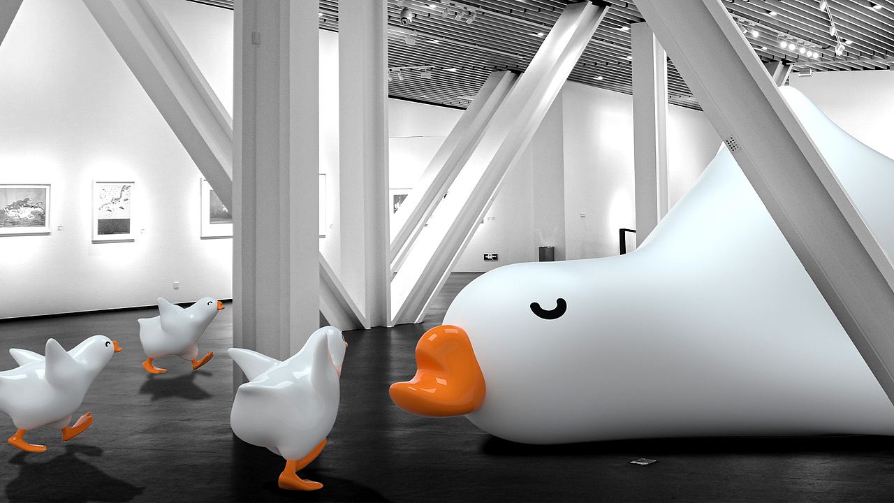 夏季暑期商业IP美陈-幸运鹅