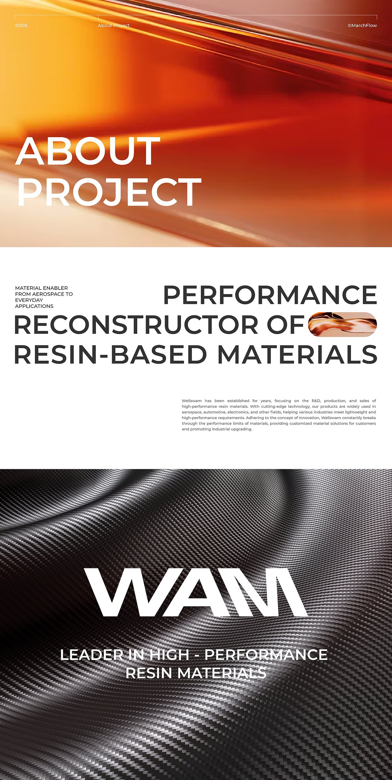 WAM上市公司品牌网站建设 材料领域官网（图ZMzkxNDA3Nzk2） - 企业官网 - 站酷设计师marchflow原创素材 - 站酷ZCOOL