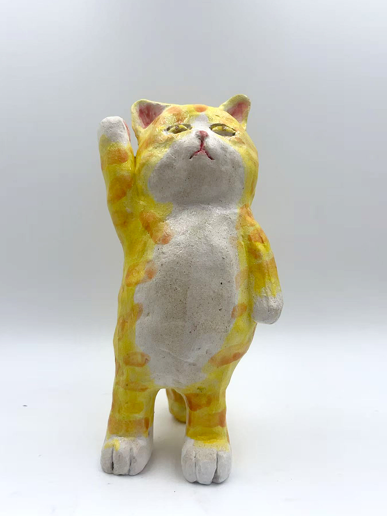 最近在自学陶艺，做了一些陶瓷猫作品（图ZMzkxNDEwNDQw） - 手办/模玩 - 站酷设计师毛毛猫漫画原创素材 - 站酷ZCOOL