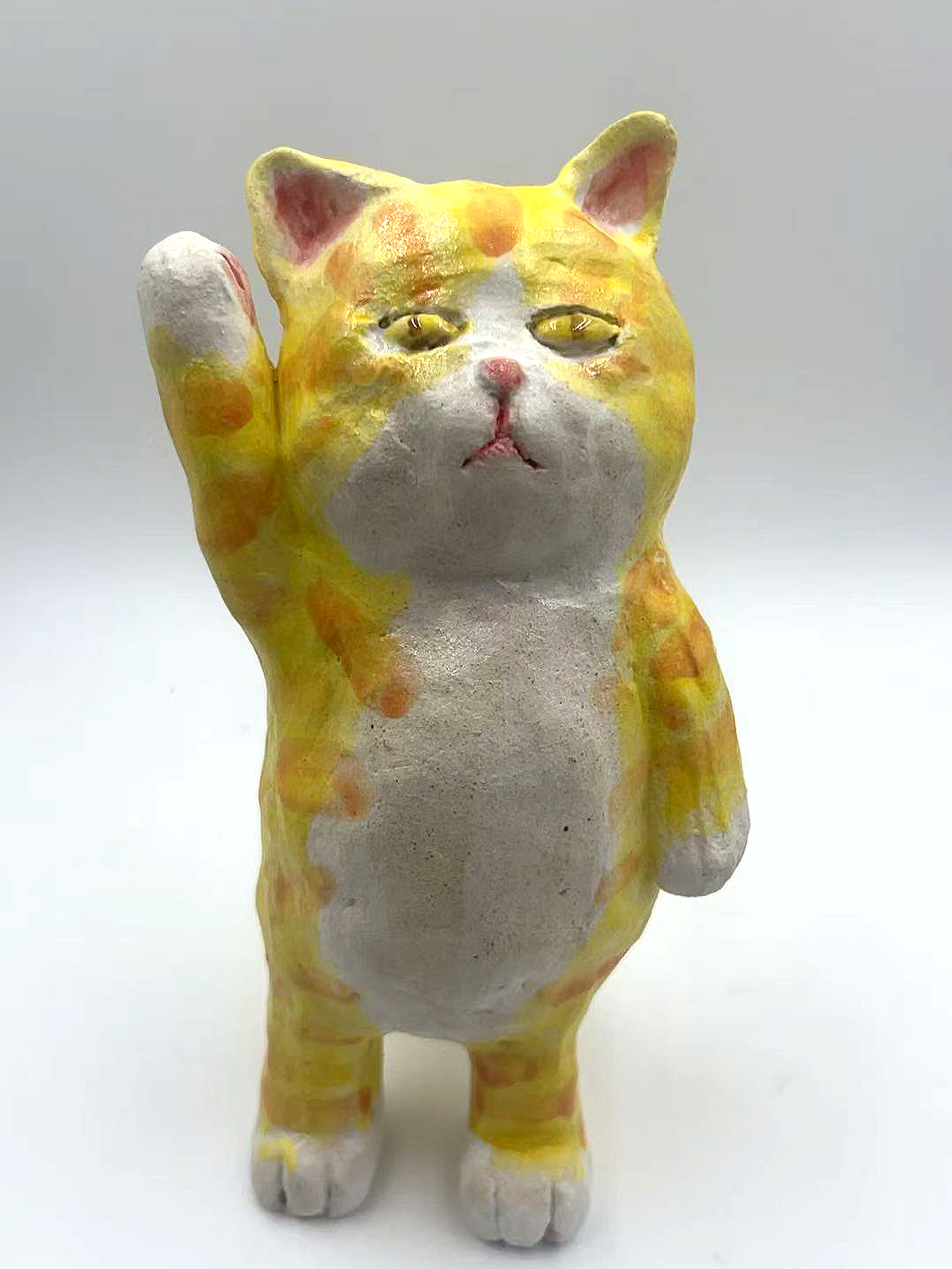 最近在自学陶艺，做了一些陶瓷猫作品（图ZMzkxNDEwNDY4） - 手办/模玩 - 站酷设计师毛毛猫漫画原创素材 - 站酷ZCOOL