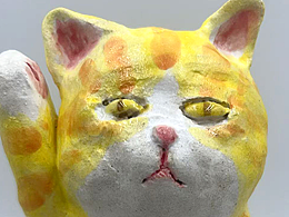 最近在自学陶艺，做了一些陶瓷猫作品