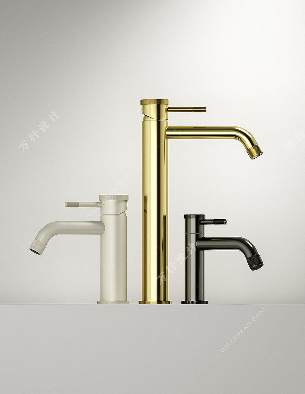 系列卫浴水龙头多颜色场景渲染