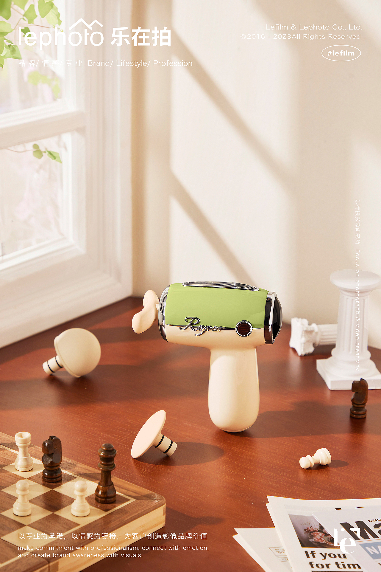 筋膜枪摄影|Repor锐珀尔肌肉按摩器|美式复古风📸