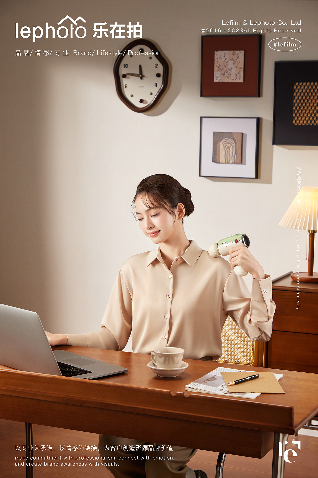 筋膜枪摄影|Repor锐珀尔肌肉按摩器|美式复古风📸