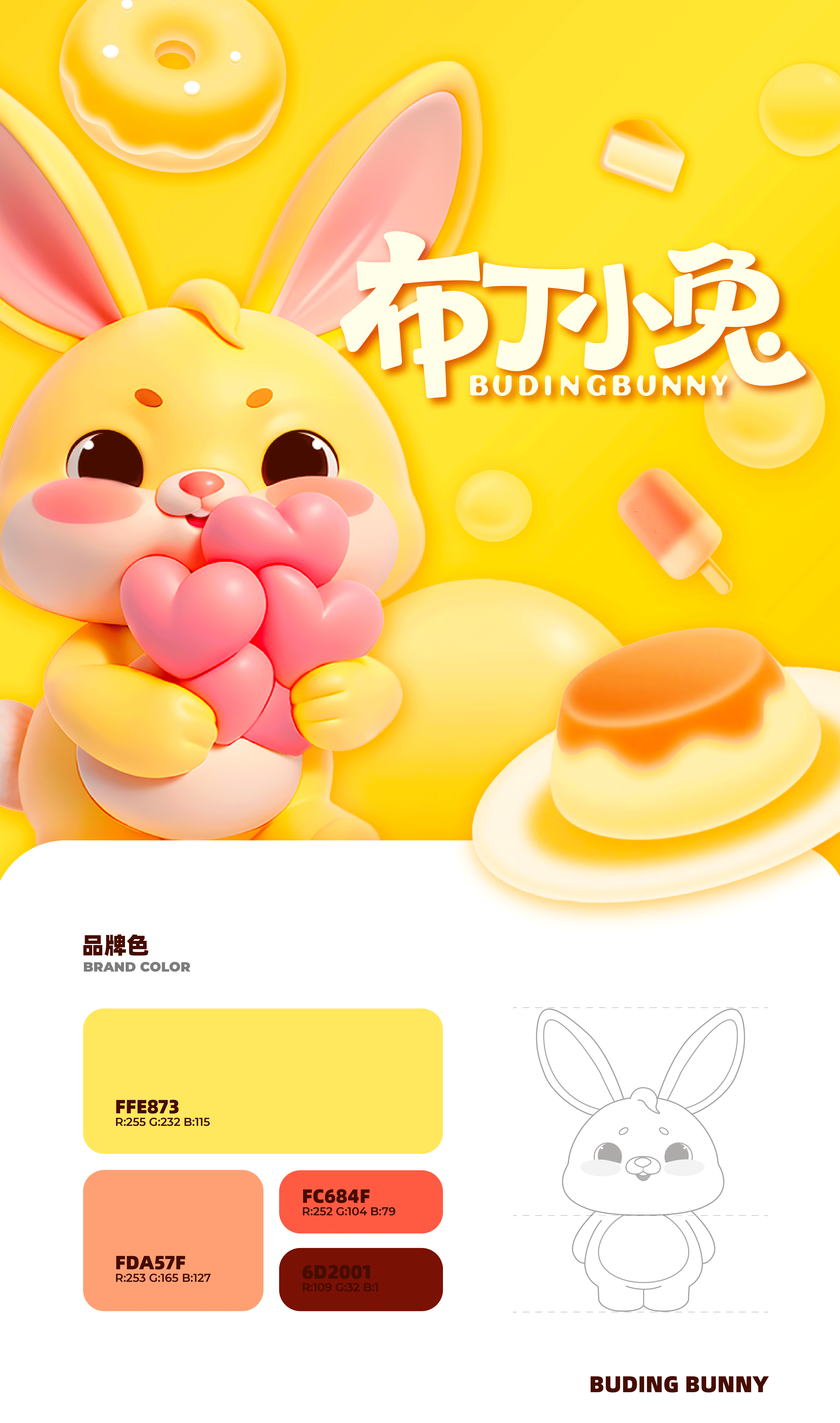 品牌IP设计|布丁小兔 BUDING BUNNY