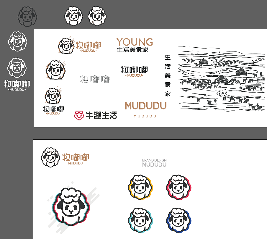 羊肉品牌VI 延展物料 仅供学习参考（图ZMzkxNDM2MDcy） - IP形象 - 站酷设计师张跑跑原创素材 - 站酷ZCOOL