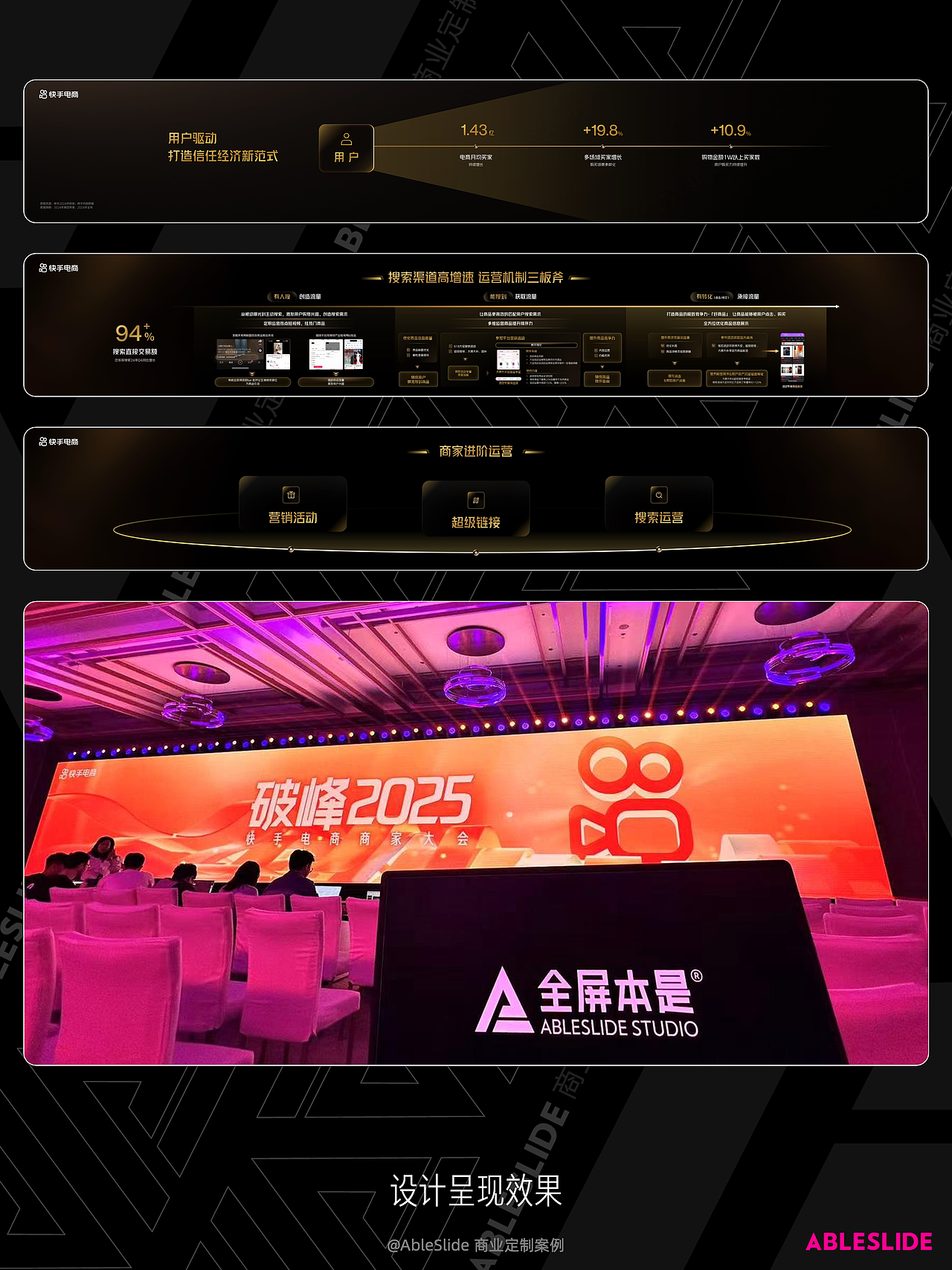 发布会PPT定制｜2025快手电商商家大会（图ZMzkxNDM3MTk2） - PPT/Keynote - 站酷设计师AbleSlide原创素材 - 站酷ZCOOL