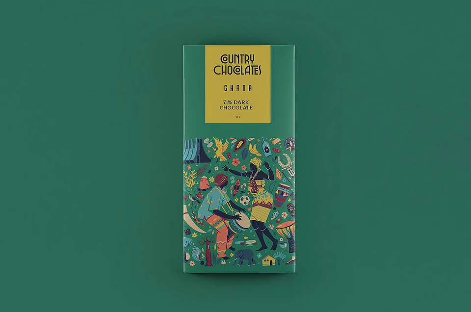 巧克力系列插画包装设计