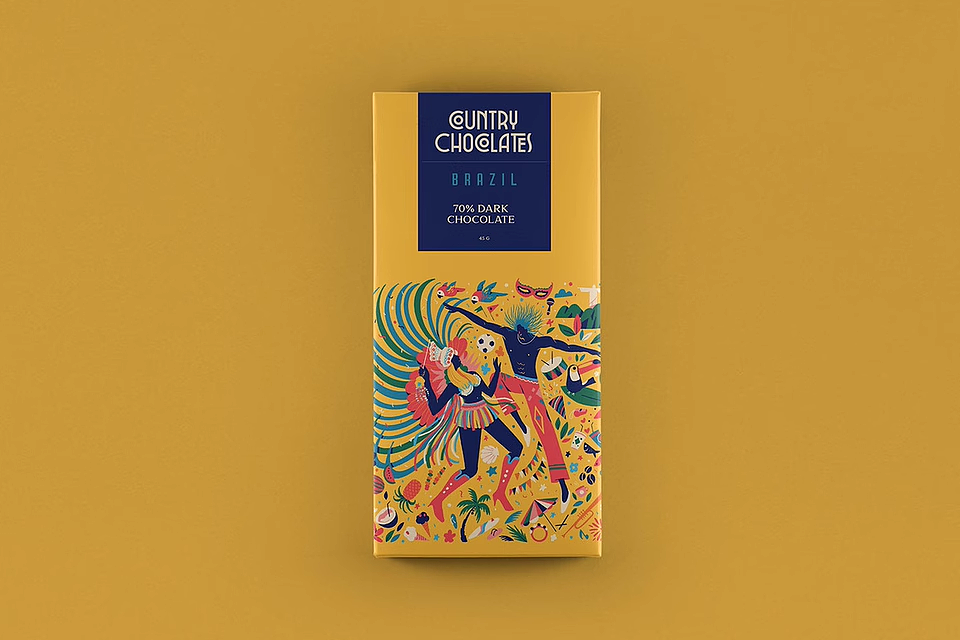 巧克力系列插画包装设计