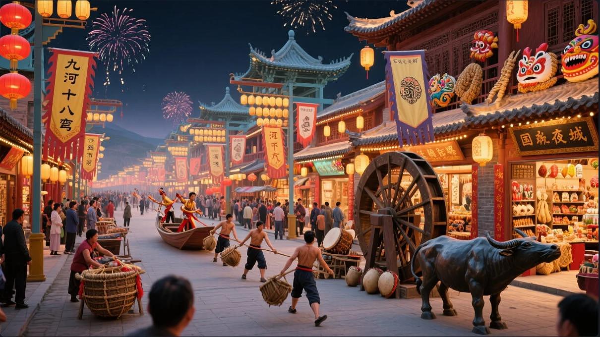 黄河主题街区场景