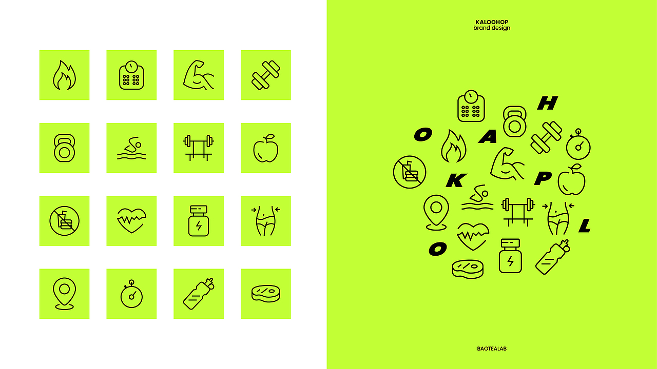 卡罗跳跳 KALOOHOP/健身品牌设计