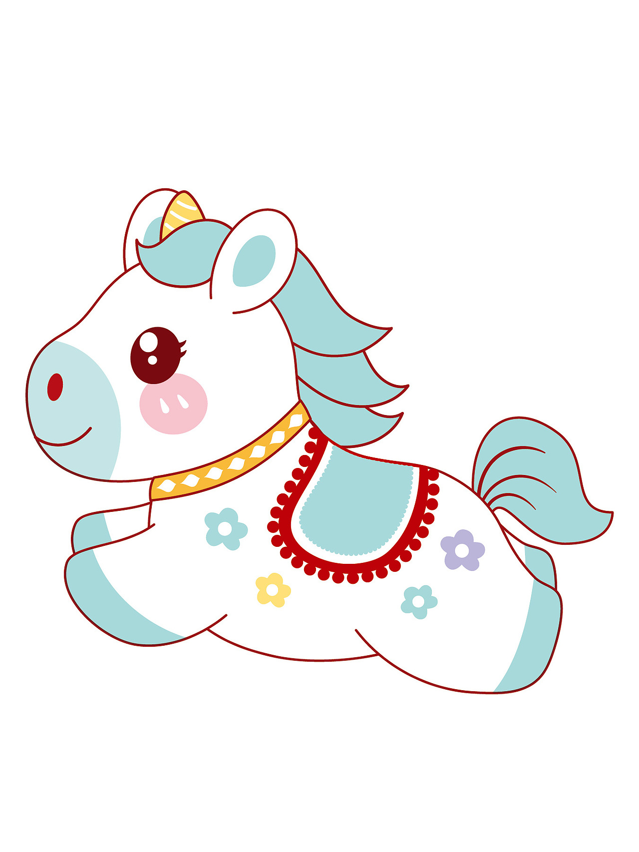 马IP卡通形象插画设计马年生肖吉祥物设计