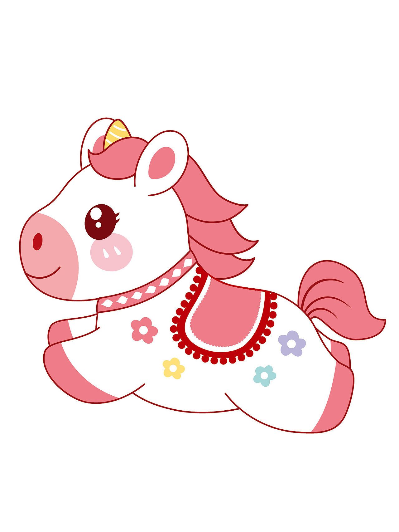 马IP卡通形象插画设计马年生肖吉祥物设计