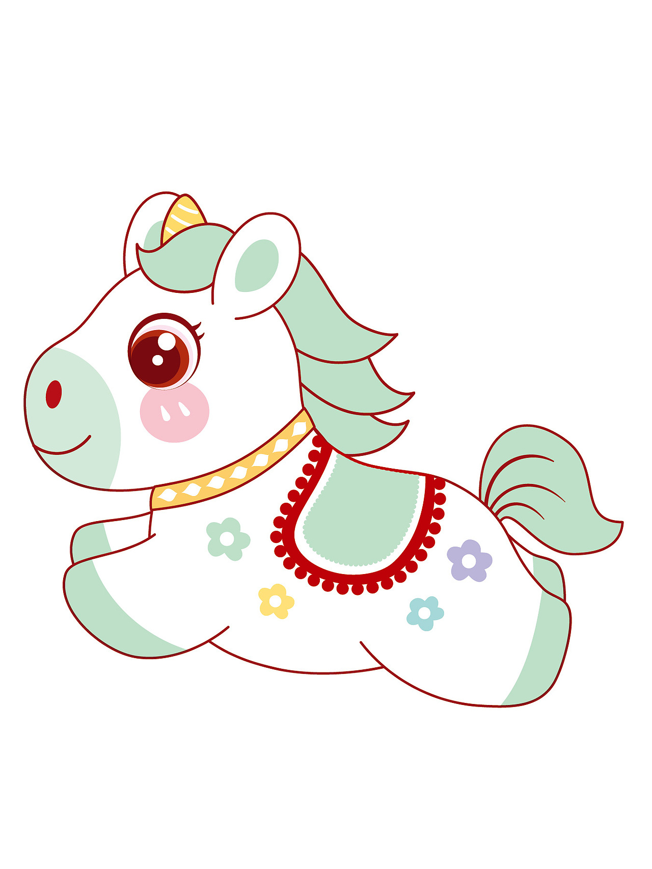 马IP卡通形象插画设计马年生肖吉祥物设计