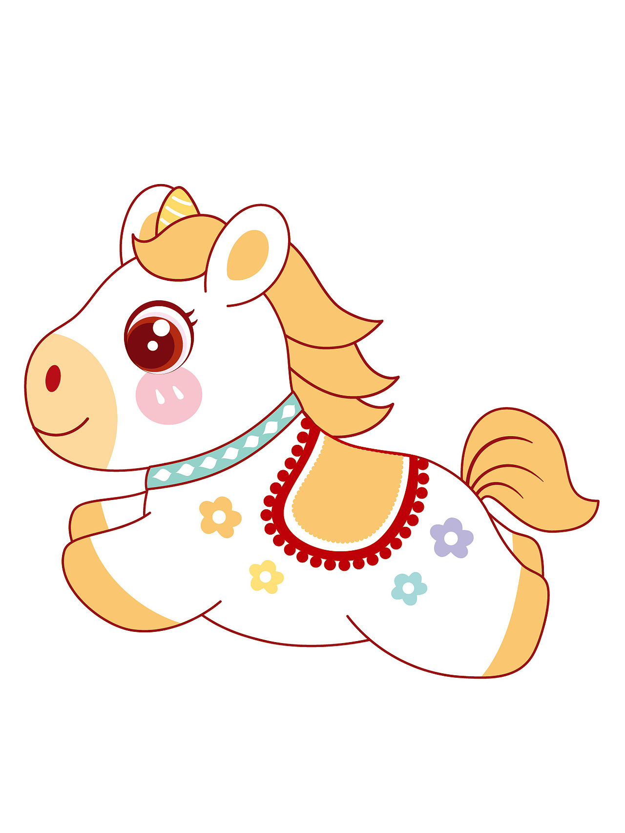 马IP卡通形象插画设计马年生肖吉祥物设计