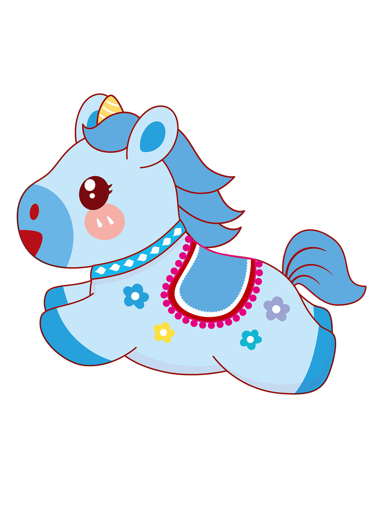 马年卡通吉祥物插画图片设计IP形象图片