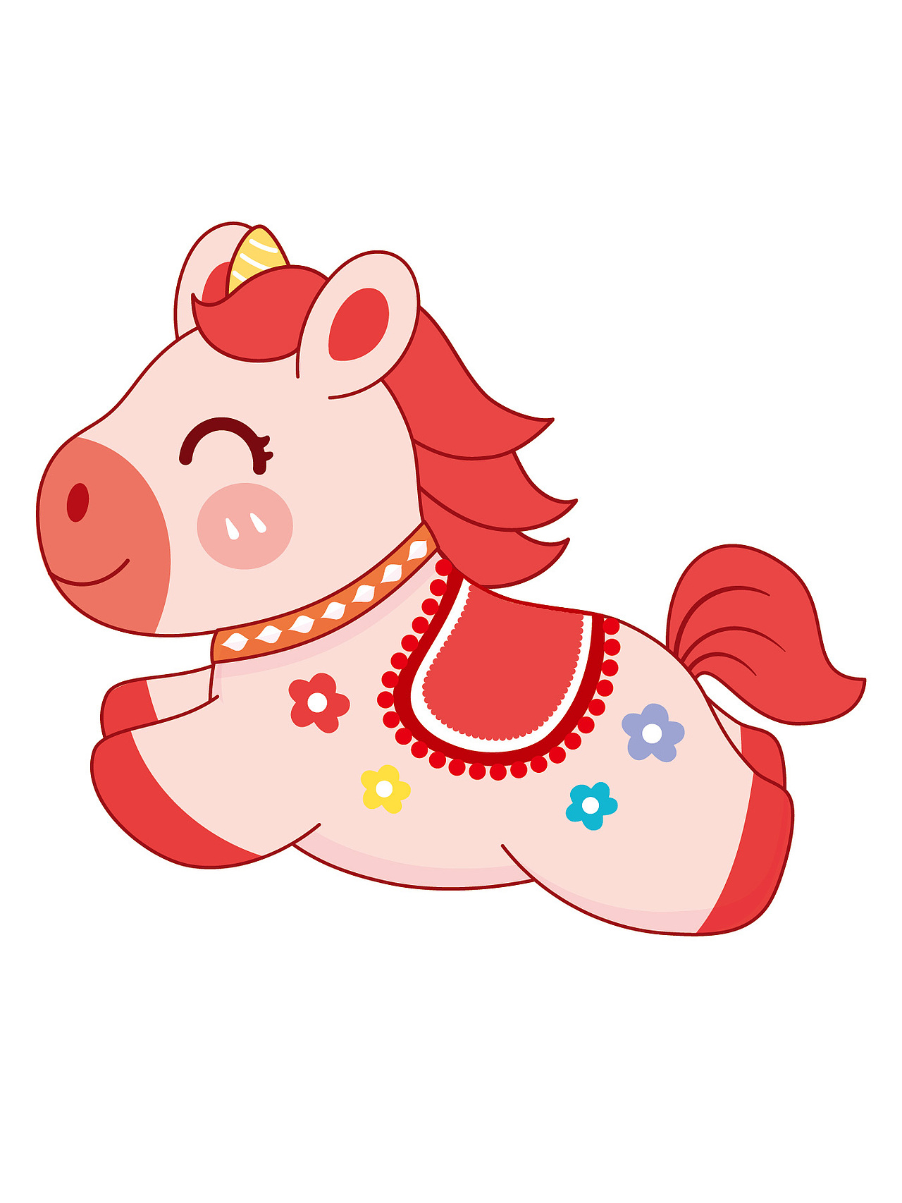 马年卡通吉祥物插画图片设计IP形象图片