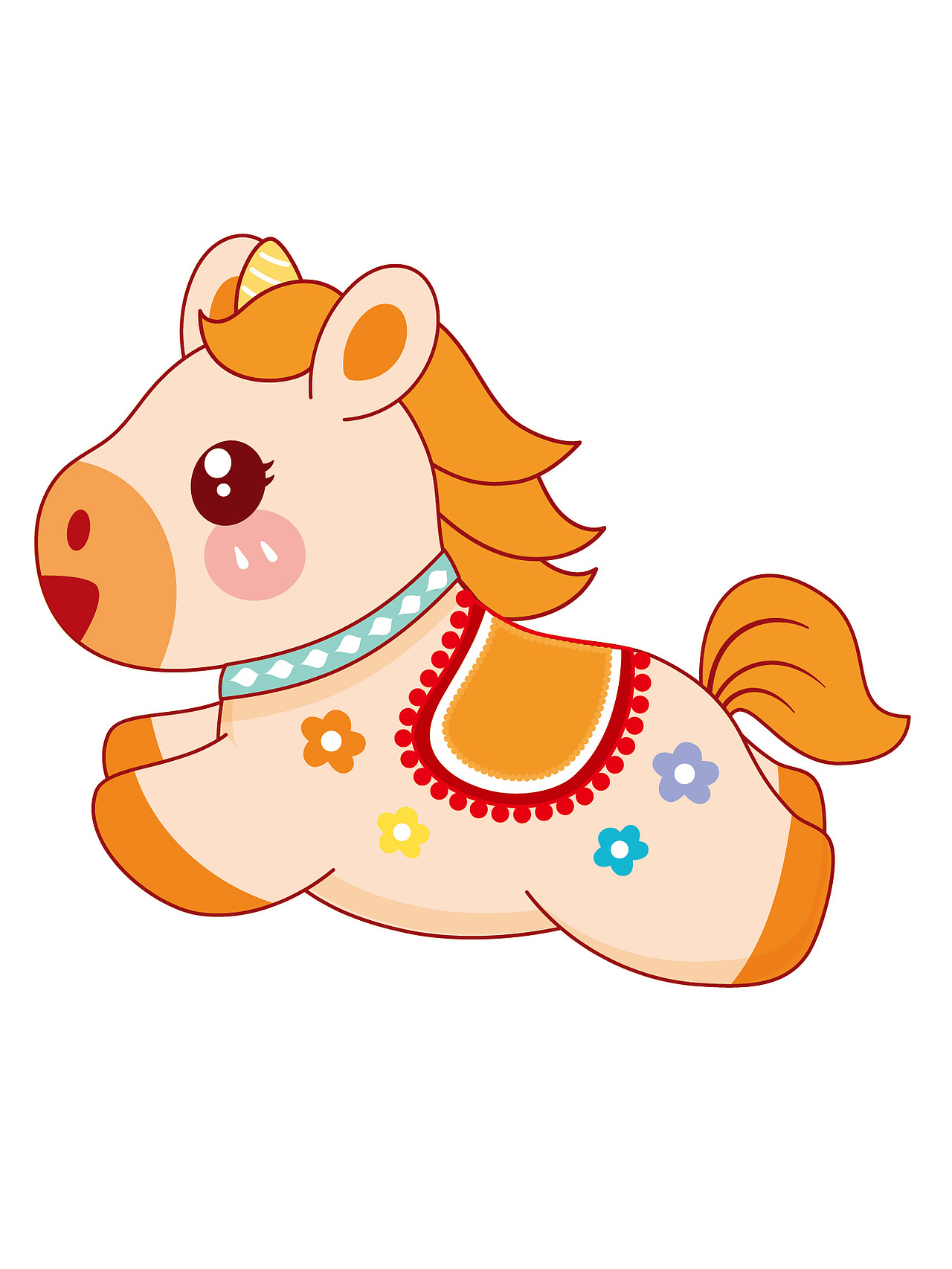 马年卡通吉祥物插画图片设计IP形象图片