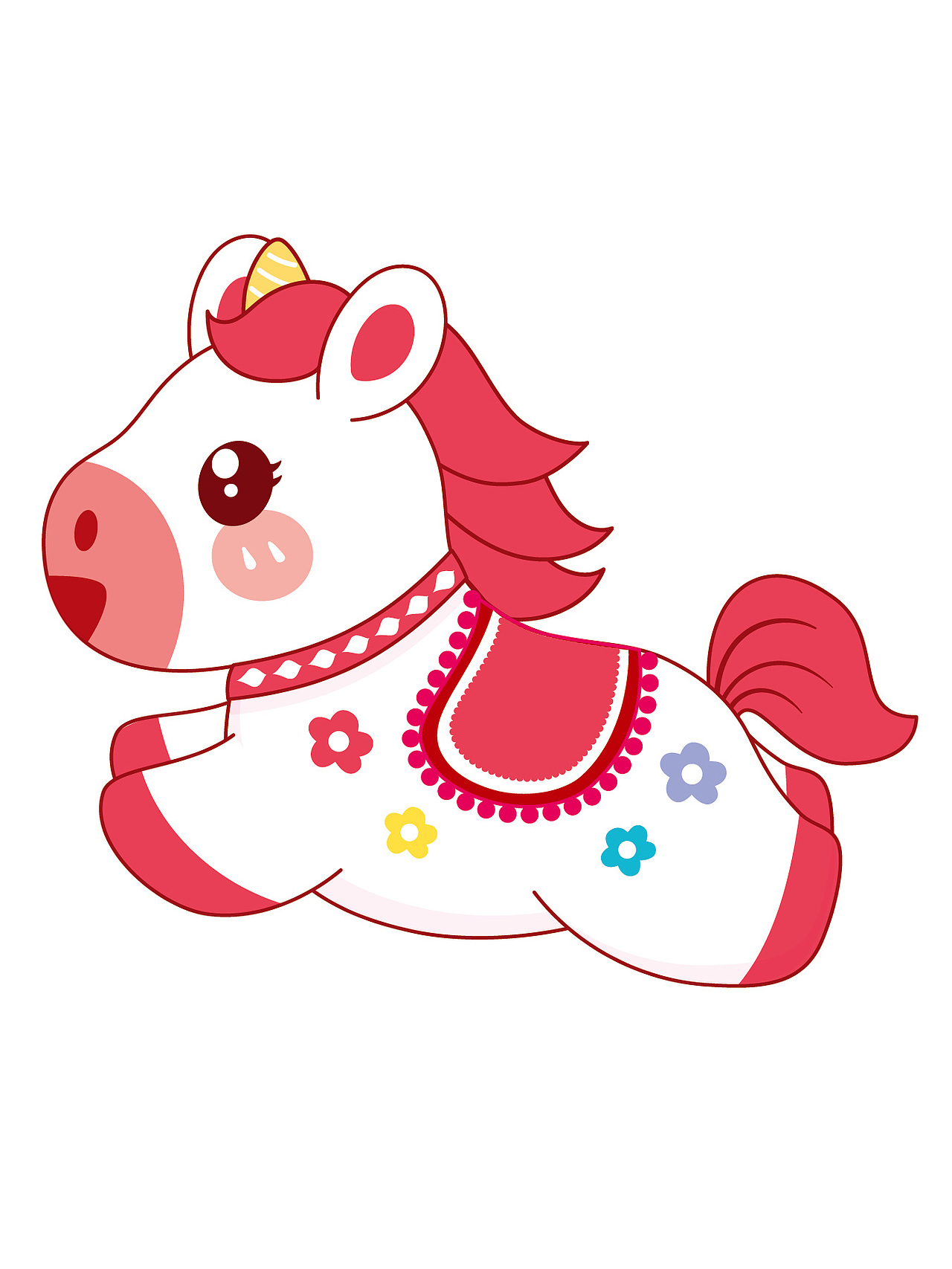 马年卡通吉祥物插画图片设计IP形象图片