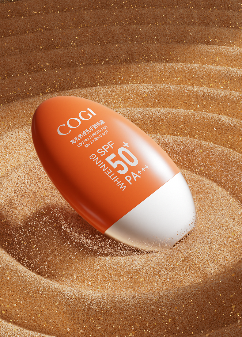 电商详情页 | 沙漠防晒霜 |个人作品 ||渲染直出 |