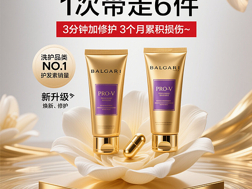 电商海报美妆类目产品大促海报AI一键出图