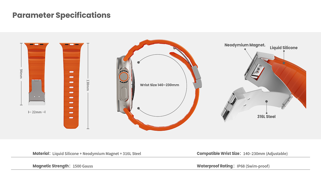 硅胶磁吸折叠扣表带（图ZMzkxNDg5MDYw） - 产品 - 站酷设计师啊啵痴嘚饿浮鸽原创素材 - 站酷ZCOOL