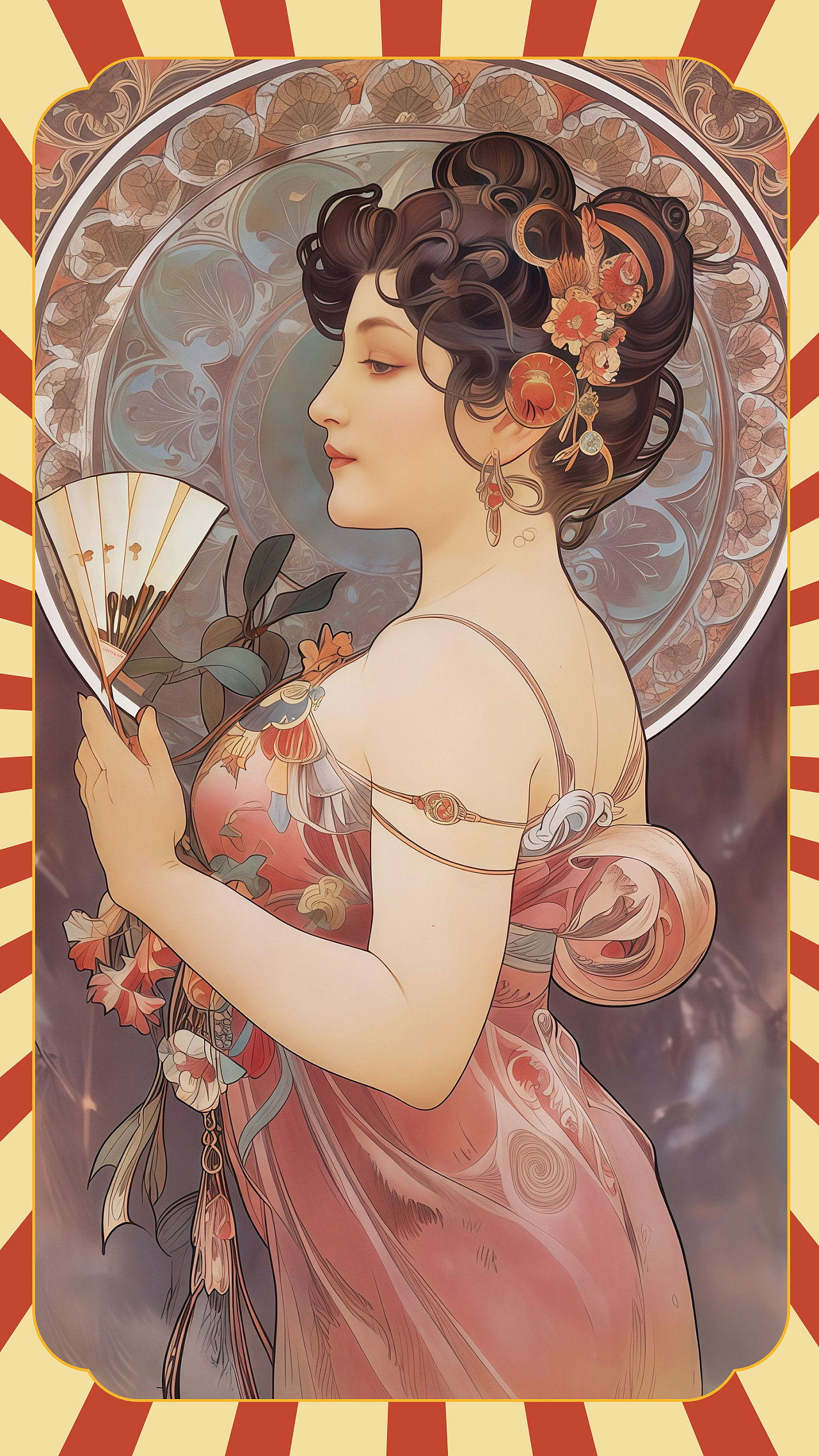 致敬穆夏二次创作-东方民国女人的美