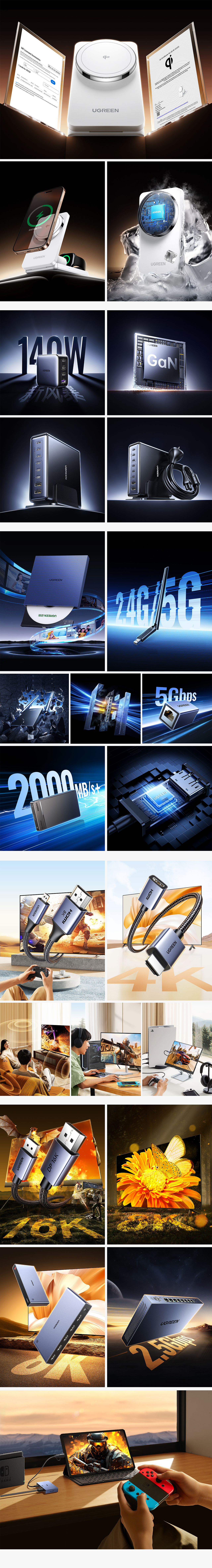 UGREEN 绿联 | 作品节选（图ZMzkxNTEwMDMy） - 电商 - 站酷设计师千鸣原创素材 - 站酷ZCOOL