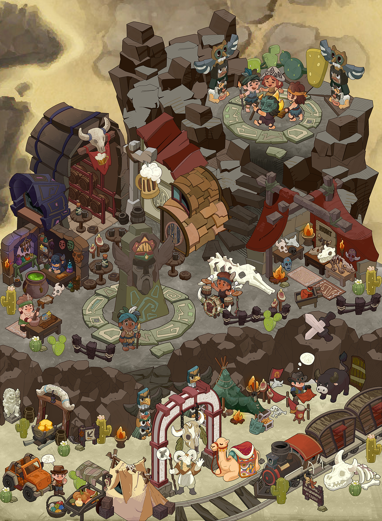 梅尔特西格集市（图ZMzkxNTE2NjM2） - 概念设定 - 站酷设计师有隻魚原创素材 - 站酷ZCOOL