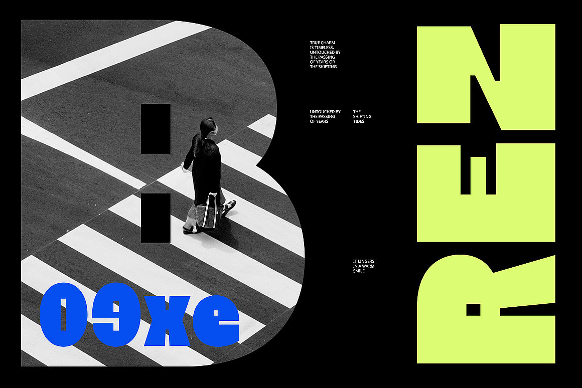 现代时尚活力醒目粗体海报画册封面标题无衬线英文字体