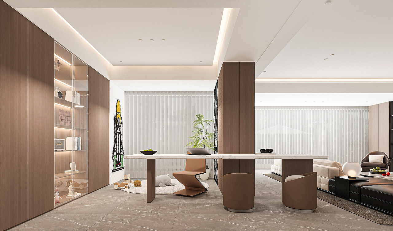 现代简约客餐厅效果图表现