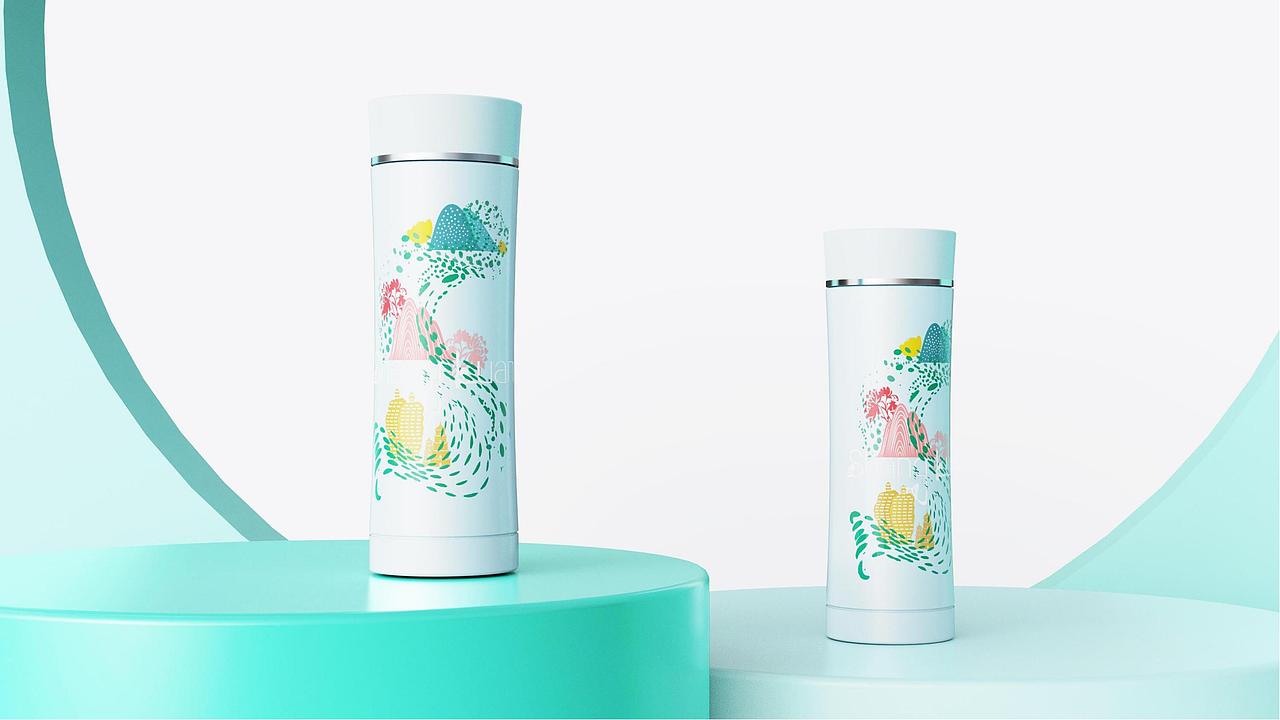 韵博设计:“双滦有礼”文创保温杯设计