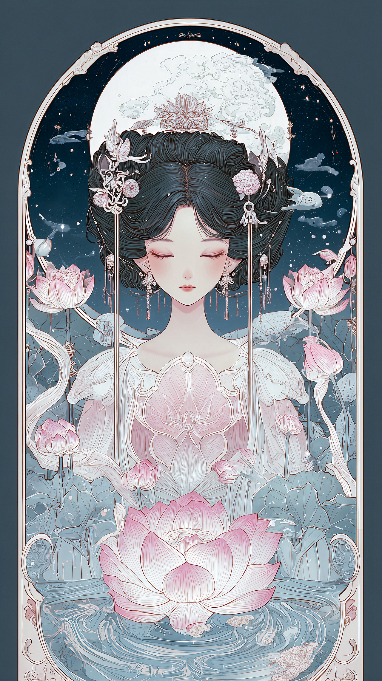 翠影芳华 · 四象图（图ZMzkxNTM0NjE2） - AI作品 - 站酷设计师晓钰戒糖中原创素材 - 站酷ZCOOL
