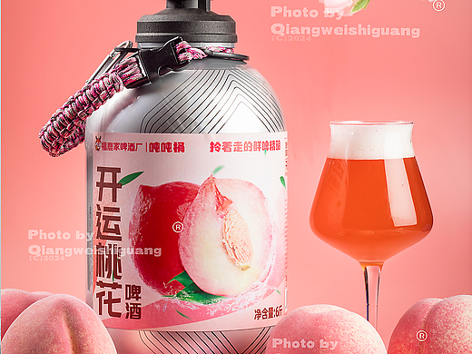 龙井啤酒和桃花啤酒拍摄