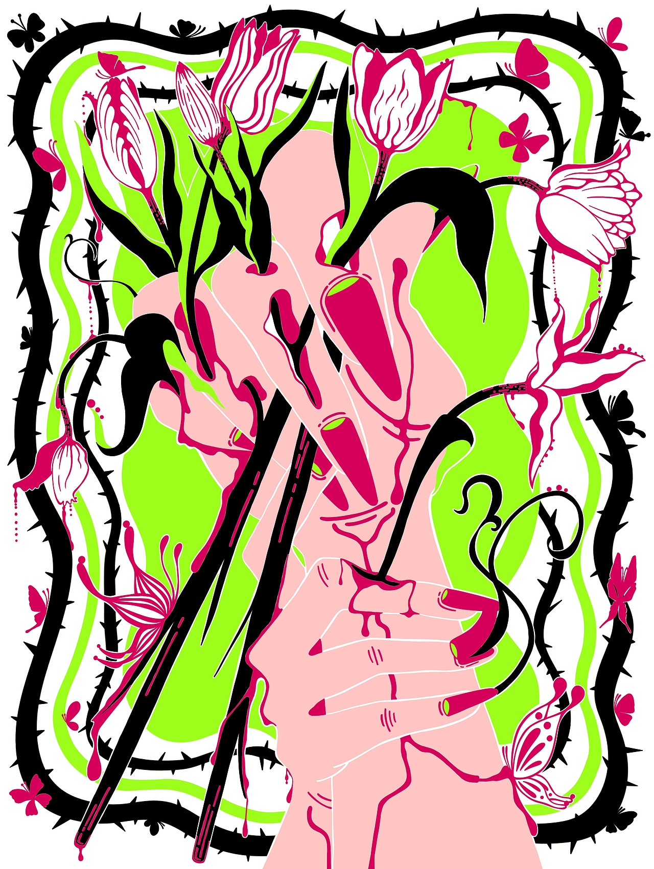 可視的疼痛（圖ZMzkxNTU1ODA0） - 藝術(shù)插畫 - 站酷設(shè)計(jì)師麻薯貓?jiān)瓌?chuàng)素材 - 站酷ZCOOL