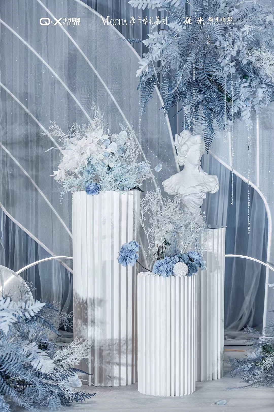 蓝色婚礼现场布置（图ZMzkxNTYwODUy） - 宣传物料 - 站酷设计师小容同学原创素材 - 站酷ZCOOL