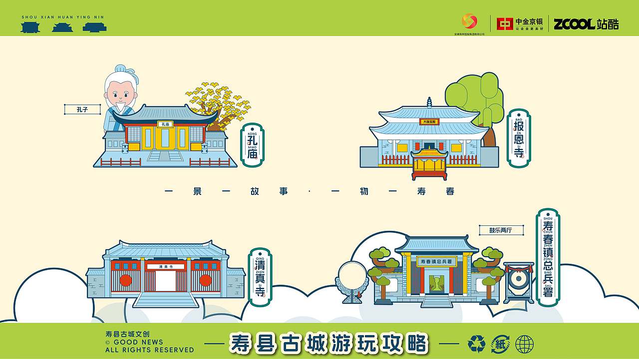 寿县游玩攻略地图（图ZMzkxNTg0ODE2） - 其他平面 - 站酷设计师好消息哇原创素材 - 站酷ZCOOL