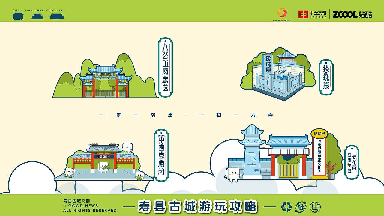 寿县游玩攻略地图（图ZMzkxNTg0ODIw） - 其他平面 - 站酷设计师好消息哇原创素材 - 站酷ZCOOL