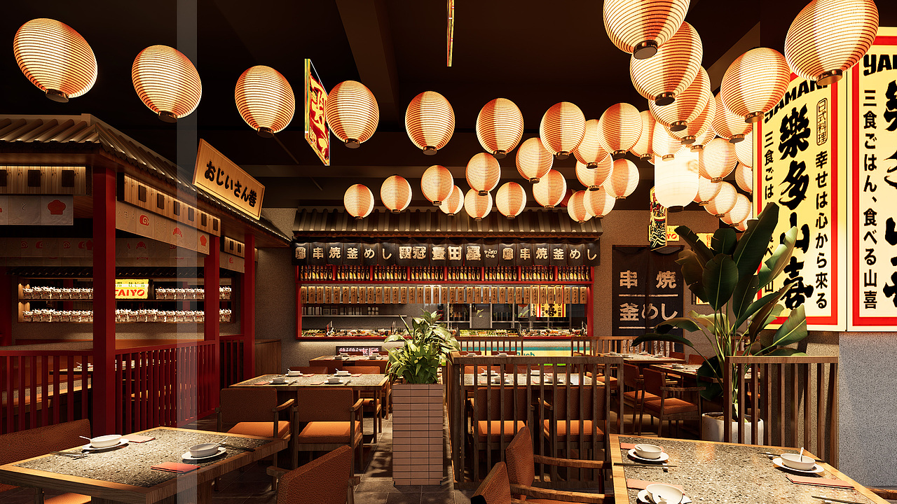 预告｜沉浸式烟火集市风日料店设计（图ZMzkxNTg5NzA4） - 商业空间设计 - 站酷设计师上海如目空间设计原创素材 - 站酷ZCOOL