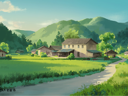 宫崎骏动漫风格原创场景设计