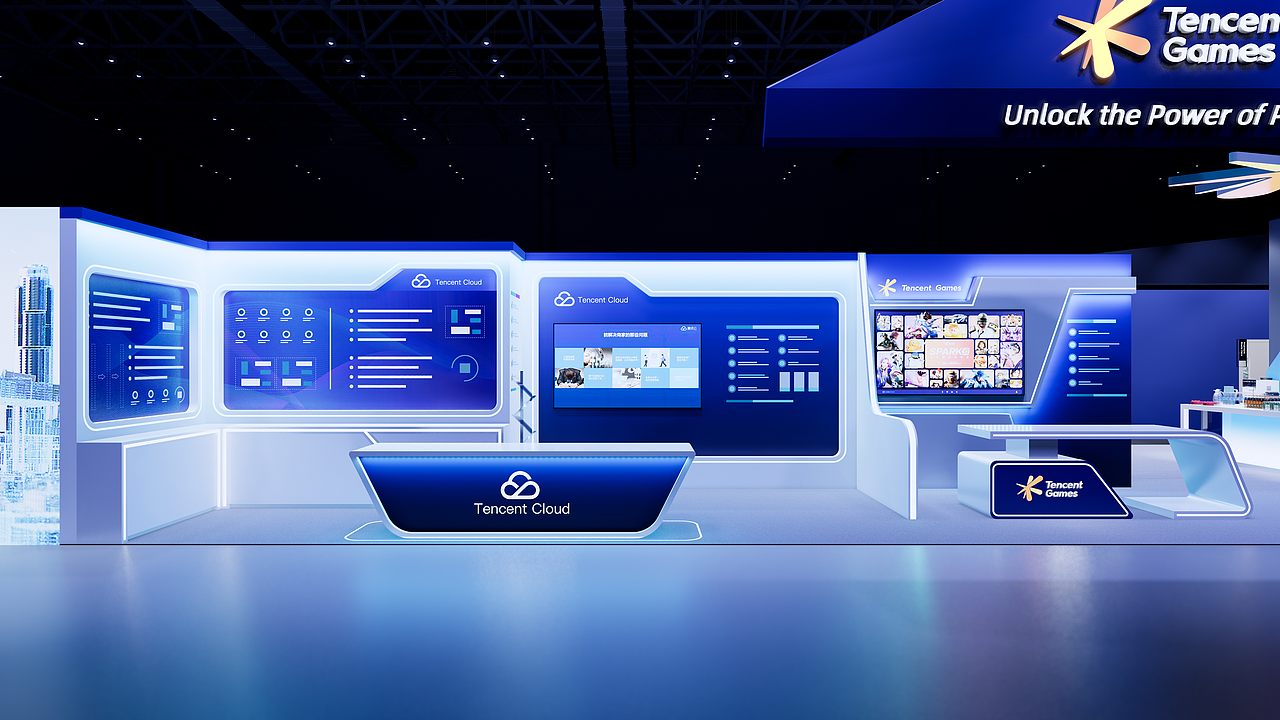 腾讯游戏:德国科隆Gamescom展位设计