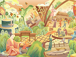 寿州印象-城市插画设计